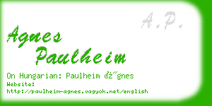 agnes paulheim business card